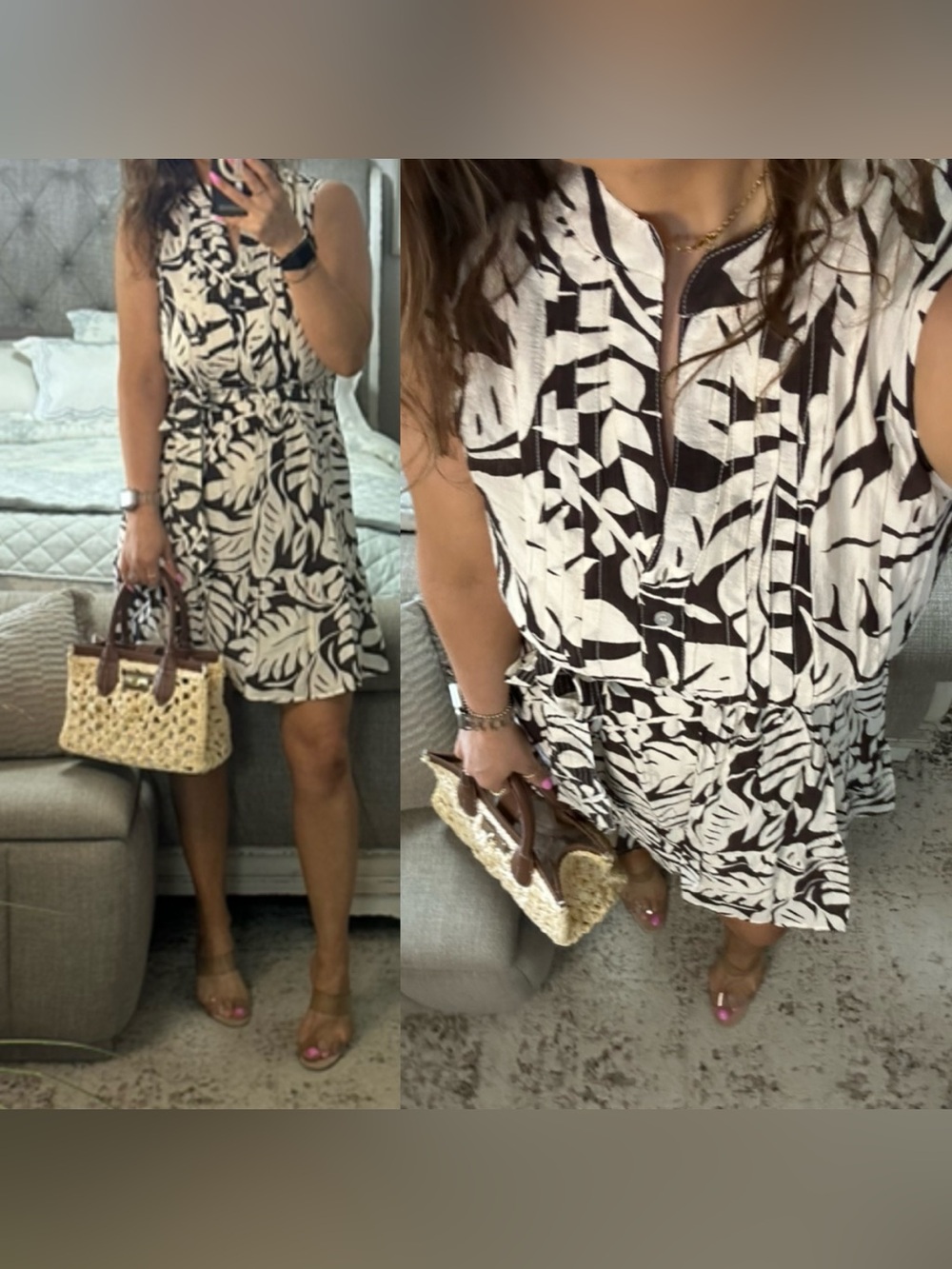 New🩷 Mocha Paradise Tie-Waist Dress